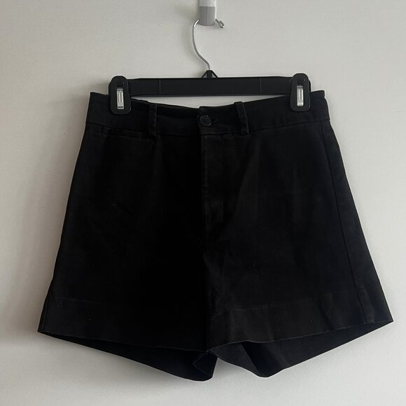 Frank and Oak Josephine High-Waisted Shorts in Black - Picture 2 of 10